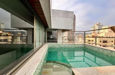 Apartamento cobertura duplex na praia da enseada, guarujá/sp