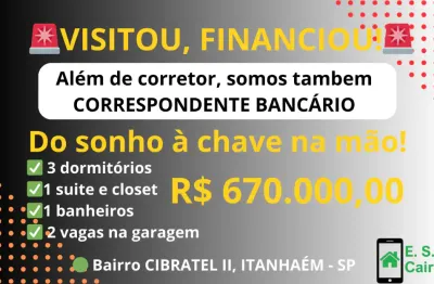 Viva a apenas   100 metros do mar! com financiamento aprovado no dia da visita!