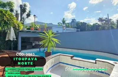 Casa com 5 quartos à venda no itoupava norte, blumenau , 326 m2 por r$ 1.750.000