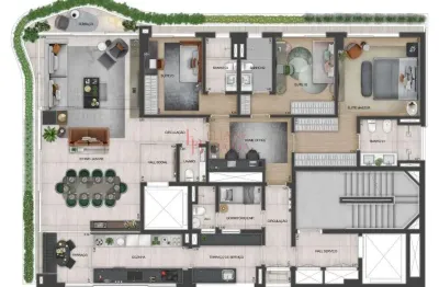 Apartamento de luxo no jardim paulista: 3 suítes, 3 salas, 4 banheiros, 3 vagas, 201m² - são paulo-sp