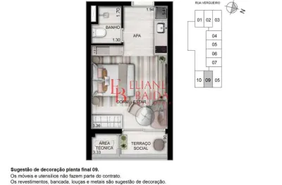 Charmoso e contemporâneo studio à venda na vila mariana: mobiliado, 1 quarto, 1 banheiro e 25m²