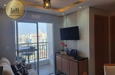 Apartamento com 2 dormitórios à venda, 45 m² por r$ 460.000,00 - aviação - praia grande/sp