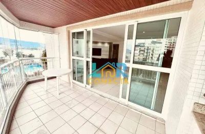 Apartamento com 3 dormitórios para alugar, 199 m² por r$ 12.900,00/mês - ponta da praia - santos/sp