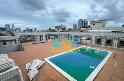 Cobertura com 4 dormitórios à venda, 404 m² por r$ 1.500.000,00 - ponta da praia - santos/sp