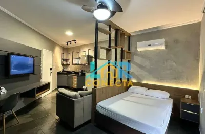 Flat com 1 dormitório à venda, 32 m² por r$ 250.000,00 - itararé - são vicente/sp
