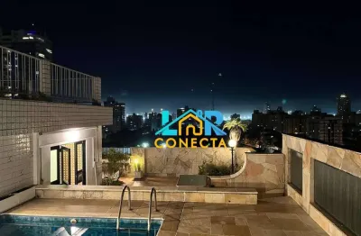 Cobertura à venda, 361 m² por r$ 3.840.000,00 - ponta da praia - santos/sp