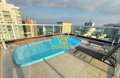 Cobertura à venda, 430 m² por r$ 3.000.000,00 - ocian - praia grande/sp