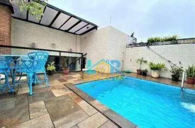 Cobertura com 3 dormitórios à venda, 320 m² por r$ 1.500.000,00 - pompéia - santos/sp