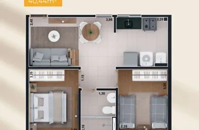 Apartamento com 2 quartos à venda no Jardim Karina I, Mirassol 