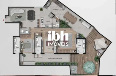 Apartamento à venda, 3 quartos, 3 suítes, 2 vagas, serra - belo horizonte/mg