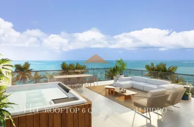 Apto 6 quartos rooftop com hidromassagem no orla resort na praia dos carneiros – 218m² | luxo total no caribe brasileiro