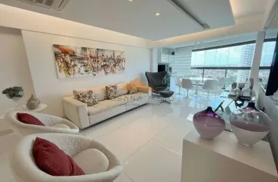 Apartamento com 4 quartos, 3 suítes, 172m², sala para 3 ambientes, móveis fixos, 3 vagas de garagem e lazer completo em apipucos