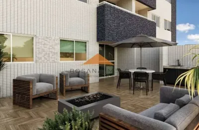 Edf. costa báltica, 50 + 50m² de varanda , 2 quartos, 1 suíte, varanda, área de serviço e lazer completo