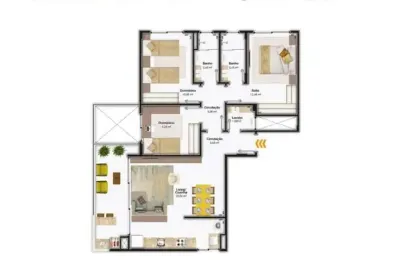 Apartamento com 3 quartos à venda na rodovia admar gonzaga, itacorubi, florianópolis, 95 m2 por r$ 1.367.500