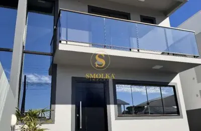 Casa em condomínio fechado com 3 quartos à venda na rua morumbi, enseada de brito, palhoça, 112 m2 por r$ 750.000