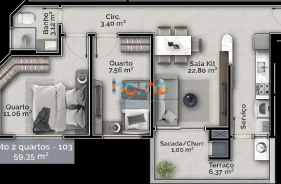 Apartamento com 2 quartos à venda na rua capitão romualdo de barros, 583, saco dos limões, florianópolis por r$ 635.000