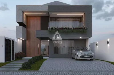 Casa triplex de 317m² em condomínio de luxo com 4 suites