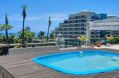Cobertura à venda no recreio com vista mar, 4 quartos sendo 2 suítes, 3 vagas na garagem