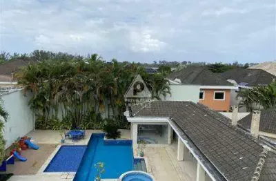 Casa de luxo, 7 quartos, 6 suites, 4 vagas, piscina, área de lazer, condominio fechado, recreio dos bandeirantes