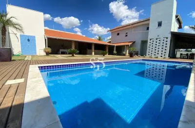 Chácara de luxo à venda ou locação em paulínia-sp, parque da represa: 3 quartos, 2 suítes, 2 salas, 5 banheiros, 10 vagas, 258,52 m².