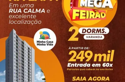 Saia do aluguel - apartamento 2 dormitórios com varanda