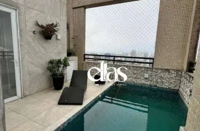 Cobertura com 3 dormitórios à venda, 191 m² por r$ 2.100.000,00 - embaré - santos/sp