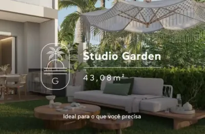 Stúdio garden 43 mts  * ambientes integrados                                      *varanda                                      *jardim privativo                                       *1 vaga de garag