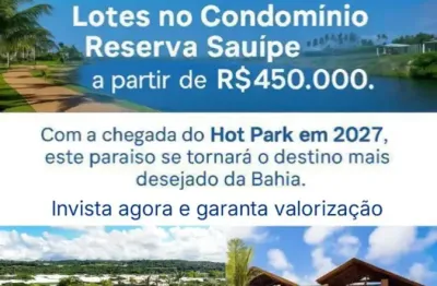 Lote em condominio reserva sauípe klopexo hoteleiro  costa do sauípe