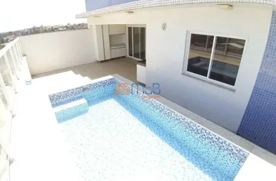 Apartamentos cobertura para locação nos cavaleiros em macaé/rj, 04 quartos, 2 vagas, piscina e área gourmet.