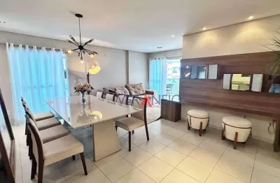 Apartamento com 3 dormitórios para alugar, 116 m² por r$ 6.500,00/mês - vila guilhermina - praia grande/sp