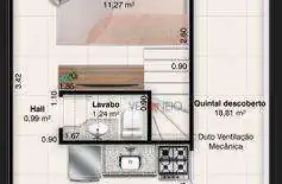 Village com 2 dormitórios à venda, 52 m² por r$ 370.000 - antártica - praia grande/sp