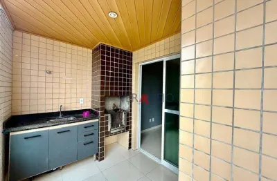 Apartamento com 2 dormitórios para alugar, 74 m² por r$ 2.900/mês - vila guilhermina - praia grande/sp