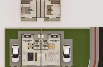 Sobrado para venda em palhoça, bela vista, 2 dormitórios, 1 banheiro, 1 vaga