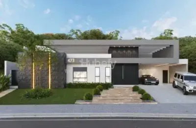 Luxo e conforto! casa 100% térrea com 4 suítes e piscina no reserva santa anna