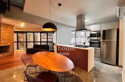 Apartamento duplex mobiliado para locação com 98m² - bairro jardim - santo