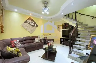 Sobrado à venda com 230m², 3 quartos e 4 vagas- santa maria- santo andré.