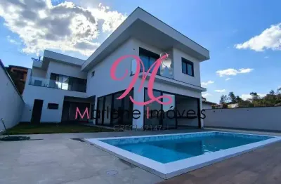 Sobrado com de 4 suítes no condomínio delle stelle, louveira/sp  casa à venda com piscina e vista privilegiada