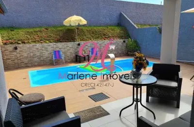 Chácara de luxo à venda no parque das videiras, jarinu-sp! 2 quartos, 1 suíte, área gourmet, piscina e mais por r$580.000.