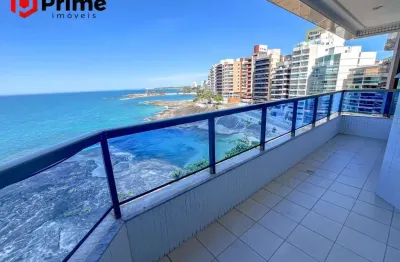 Apartamento a venda de frente para o mar com vista paradisíaca e lazer completo na cobertura  - praia das virtudes, centro de guarapari/es.