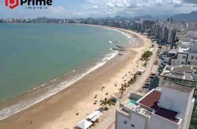 Cobertura duplex, 04 quartos, lazer privativo, frente para o mar da praia do morro, guarapari/es.