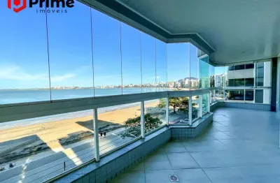 Um sonho para chamar de seu! apartamento de 4 suítes, frente para o mar na praia do morro em guarapari, com uma varanda maravilhosa e lazer completo.