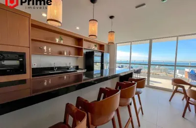 Apartamento em andar alto com vista para da enseda azul em guarapari-es