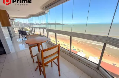 Apartamento de alto padrão à venda de frente para mar na praia do morro em guarapari/es. 4 suítes, 4 vagas e lazer completo. marque uma visita!