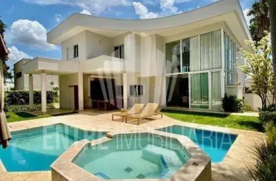 Casa em condomínio fechado com 4 quartos para alugar na avenida alphaville, 8, alphaville dom pedro, campinas, 482 m2 por r$ 27.000