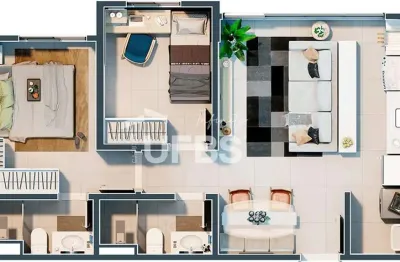 Apartamento com 2 quartos à venda na Rua Presidente Linhares, Vila Rosa, Goiânia