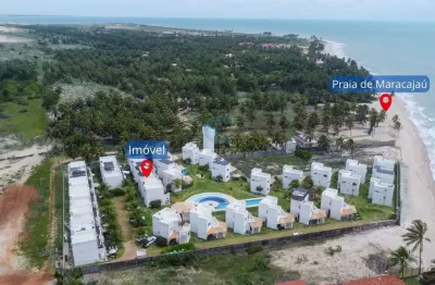Duplex mobiliado com 3 quartos em condomínio fechado – maracajaú | 110 m²