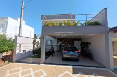 Casa a venda em condomínio fechado em piracicaba, com 3 quartos sendo 2 suítes.