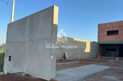 Casa em fase de construção com 3 dormitórios a venda, no bairro vale do sol, piracicaba - sp