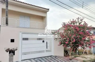 Casa sobrado 4 dormitórios sendo 1 suíte 197m2 no parque residencial jaguari em americana/ sp