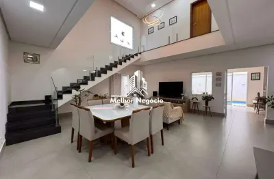 Casa com 4 quartos (3 suíte) à venda no residencial villa d'aquila, piracicaba - sp